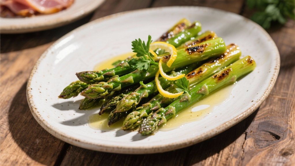 roasted asparagus with lemon