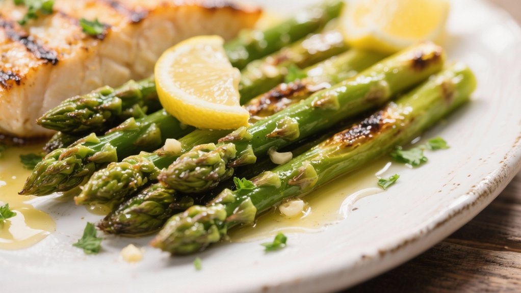 roasted asparagus with lemon butter