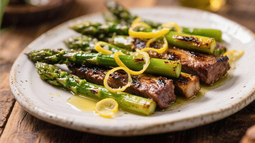 roasted asparagus with lemon