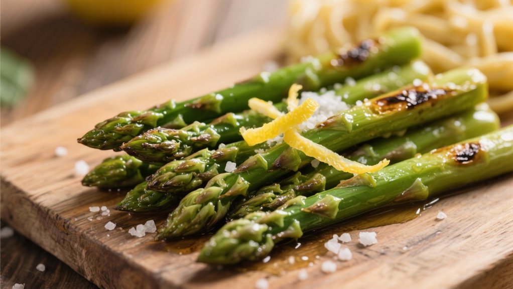 roasted asparagus with lemon