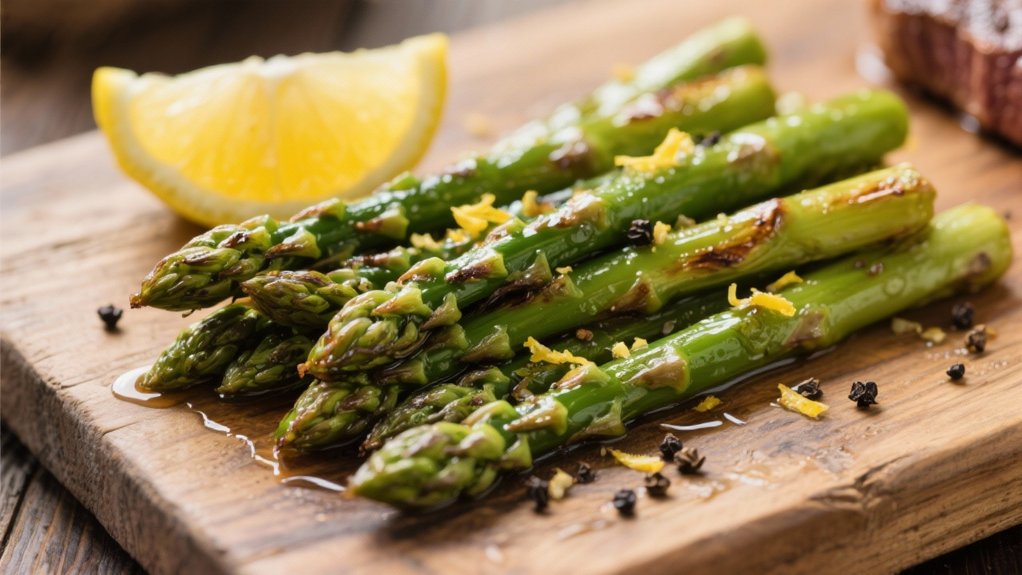 roasted asparagus with lemon