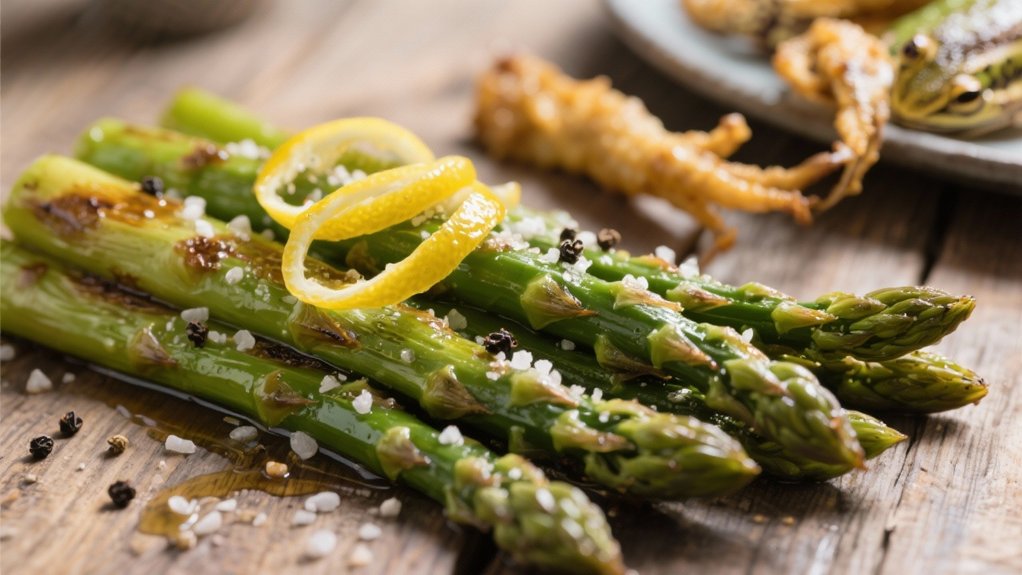 roasted asparagus with lemon