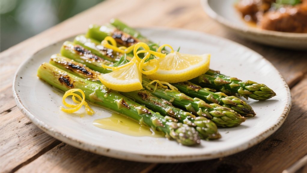 roasted asparagus with lemon