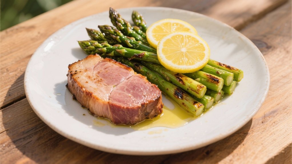 roasted asparagus with lemon