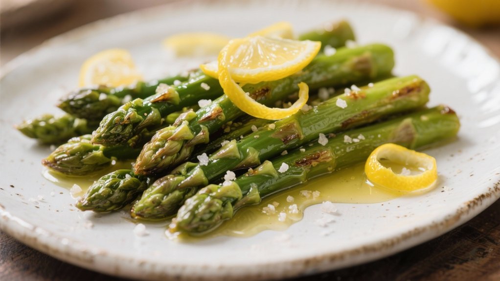 roasted asparagus with lemon