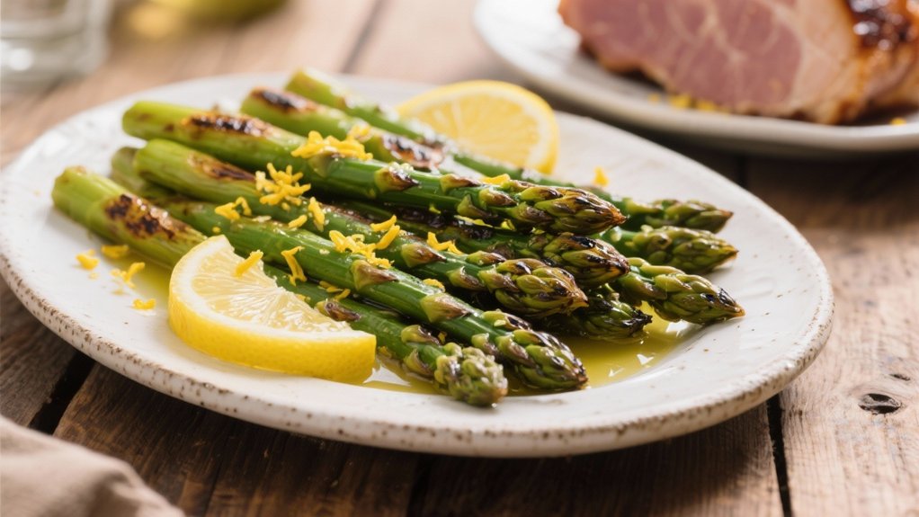 roasted asparagus with lemon