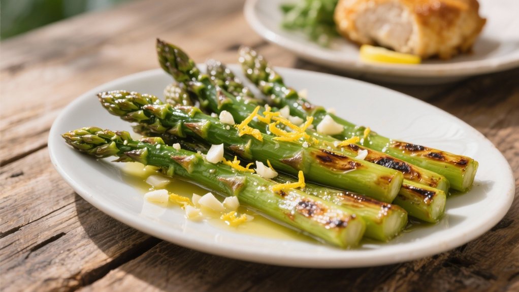roasted asparagus with lemon