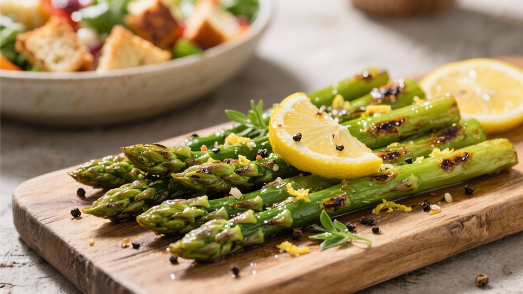 roasted asparagus with lemon