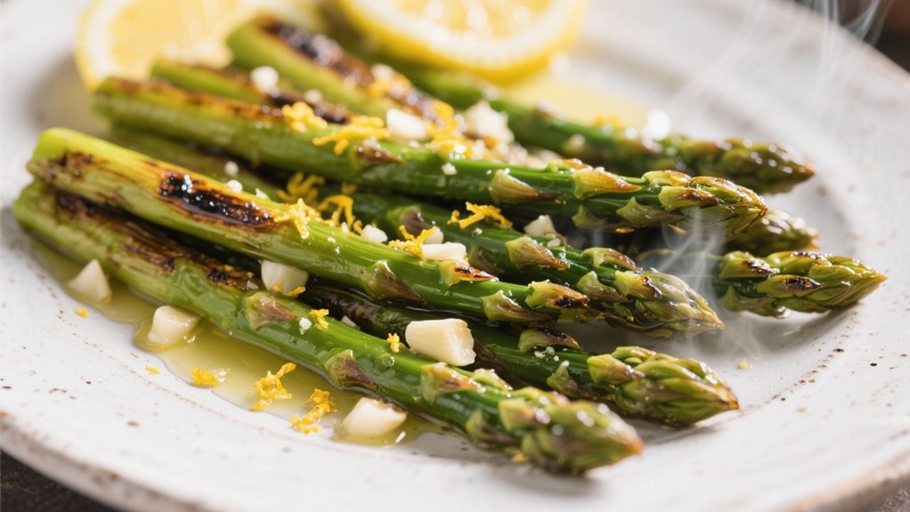 roasted asparagus with lemon