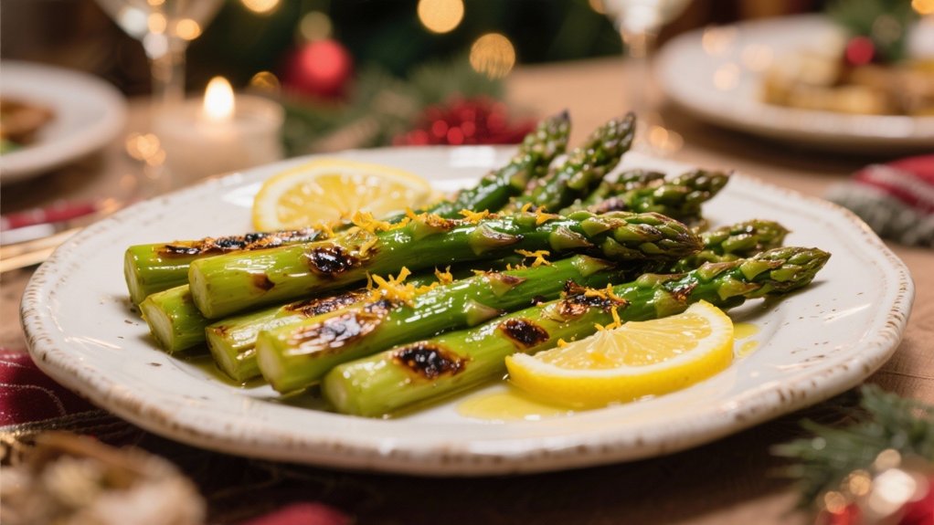 roasted asparagus with lemon