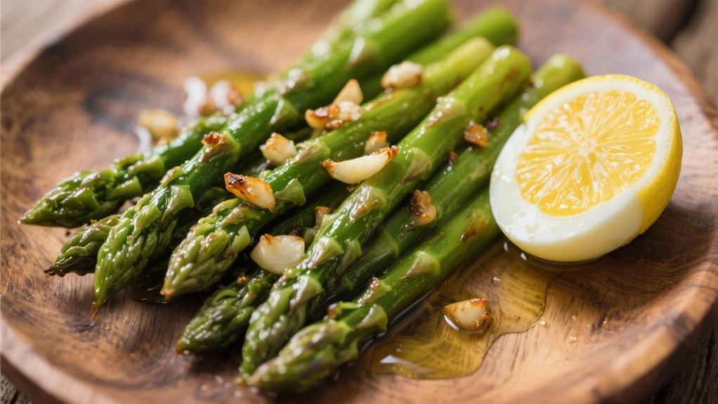 roasted asparagus with lemon