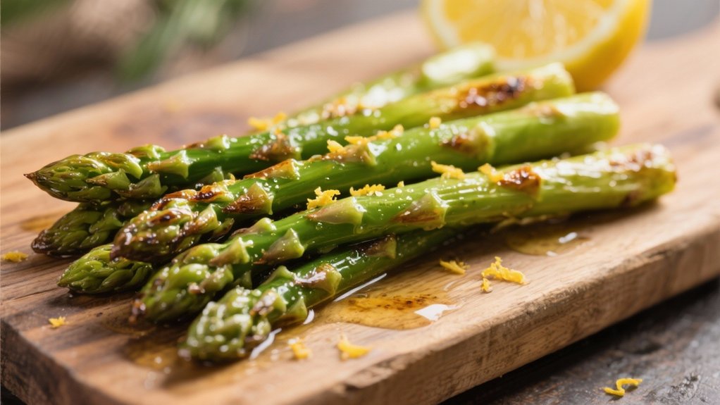 roasted asparagus with lemon