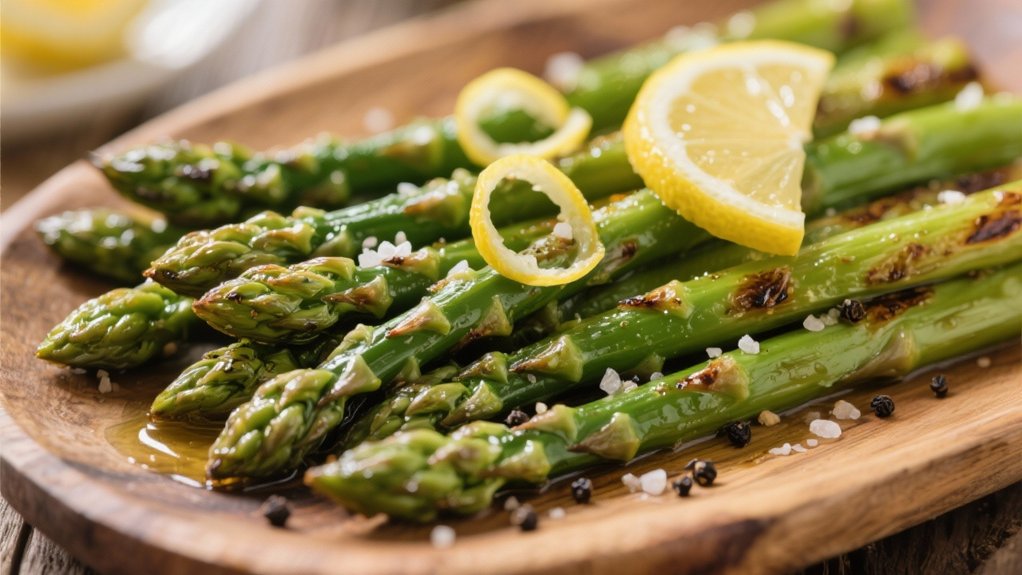 roasted asparagus with lemon
