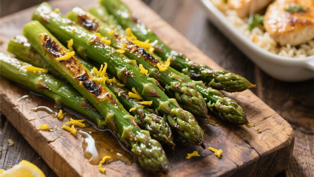 roasted asparagus with lemon
