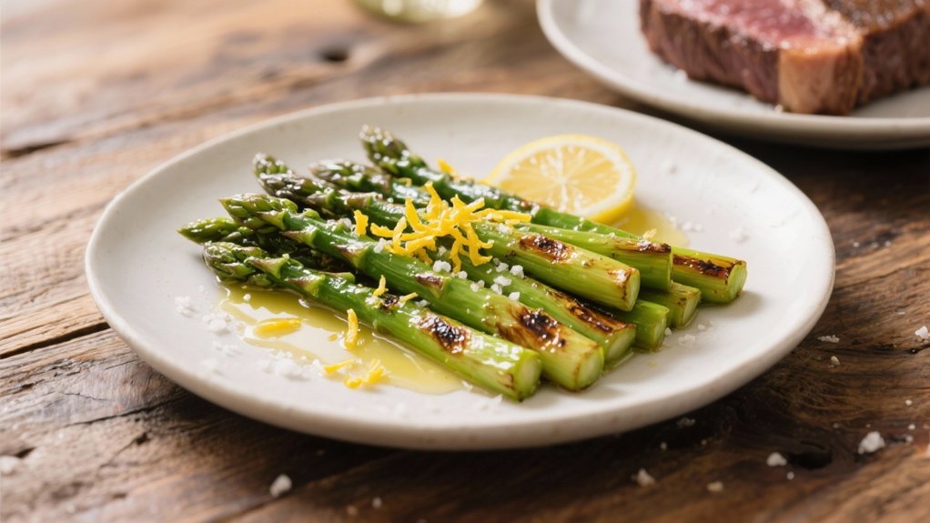 roasted asparagus with lemon
