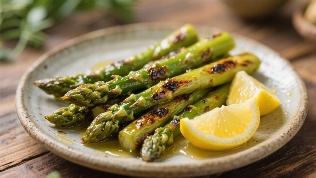 roasted asparagus with lemon