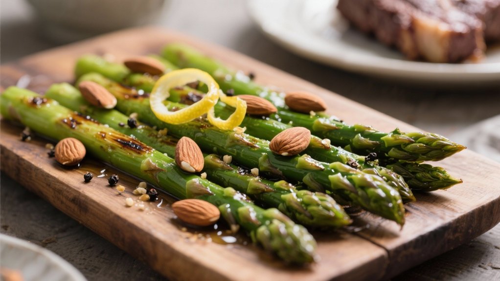 roasted asparagus with lemon