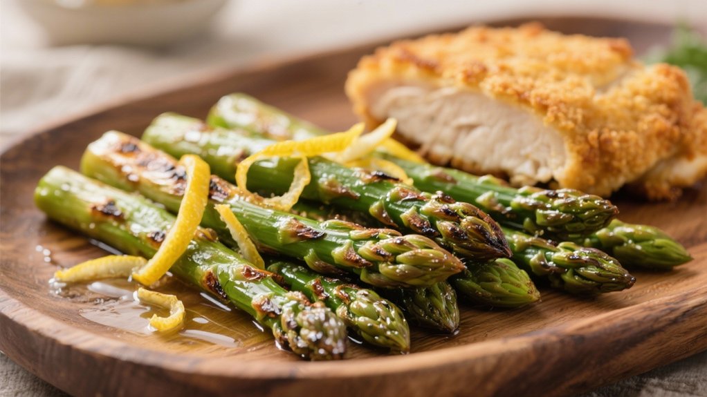 roasted asparagus with lemon