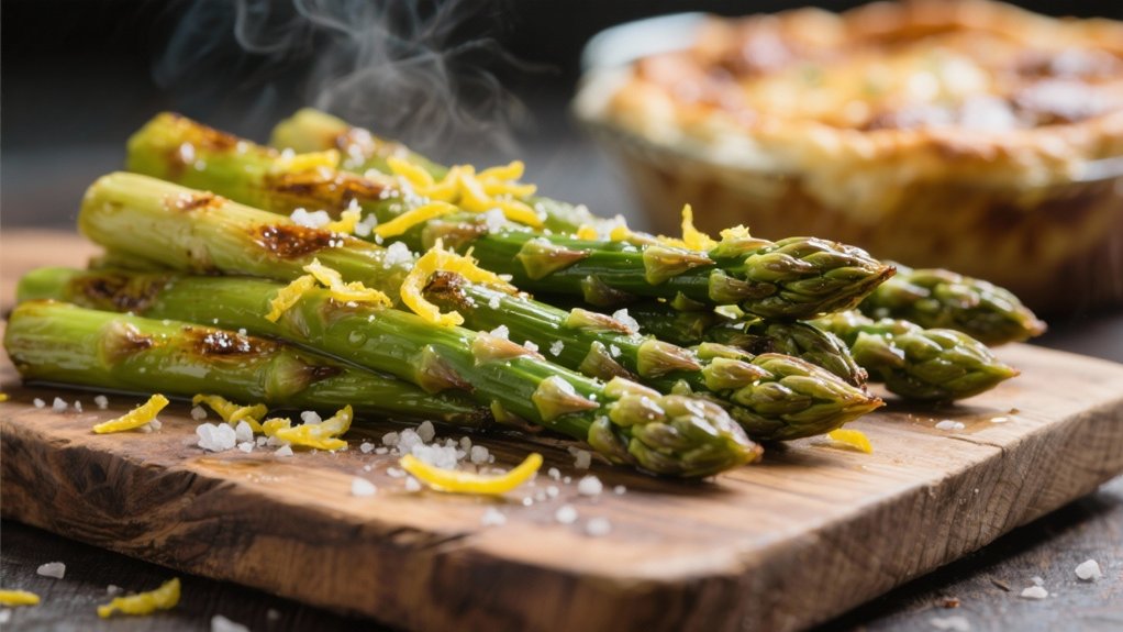 roasted asparagus with lemon