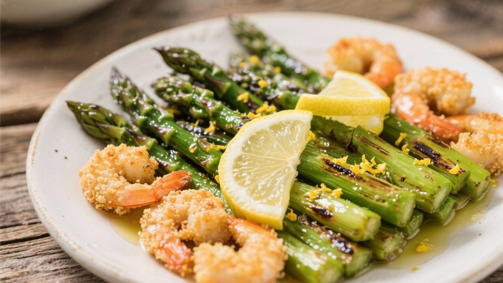 roasted asparagus with lemon zest
