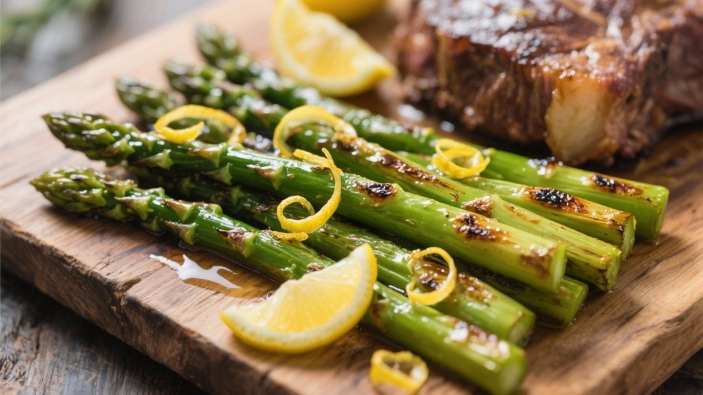roasted asparagus with lemon