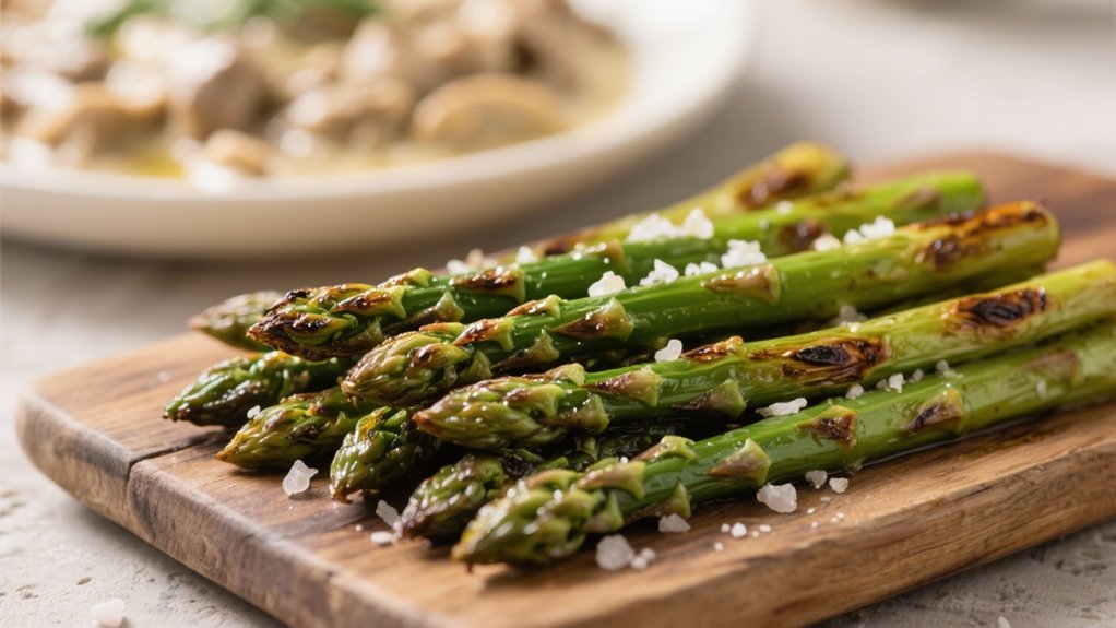 roasted asparagus with parmesan