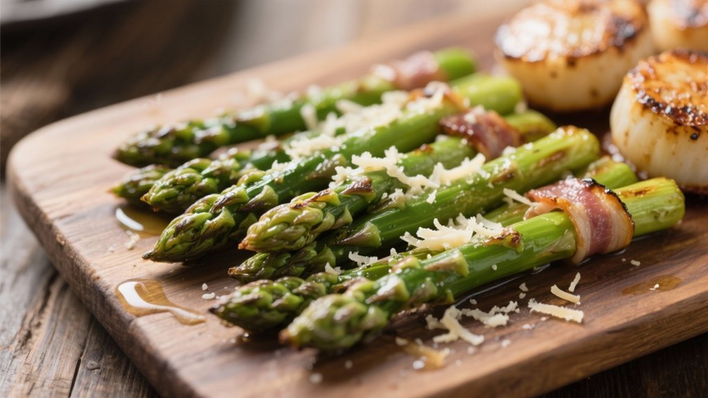 roasted asparagus with parmesan