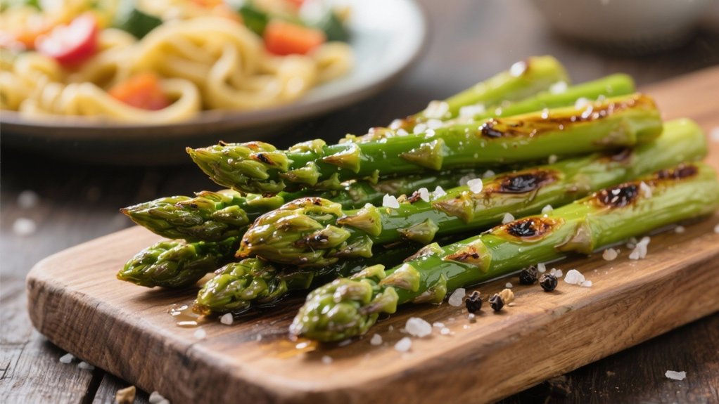 roasted asparagus with parmesan