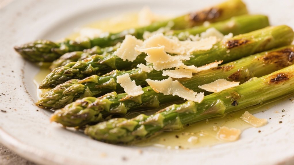 roasted asparagus with parmesan