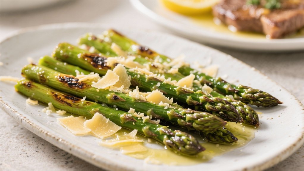 roasted asparagus with parmesan