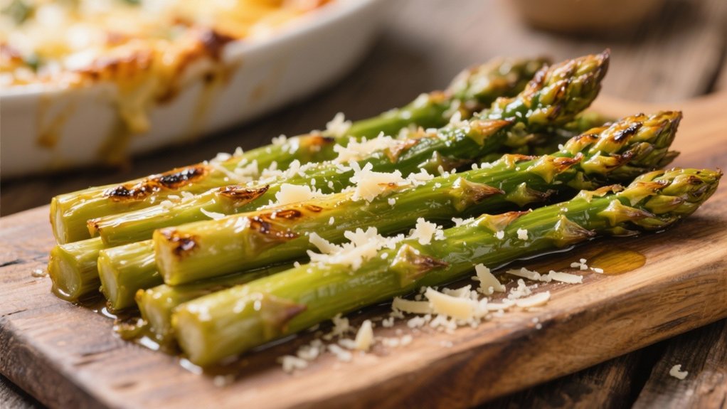 roasted asparagus with parmesan