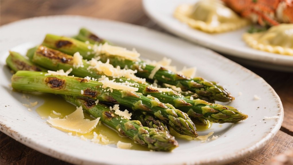 roasted asparagus with parmesan