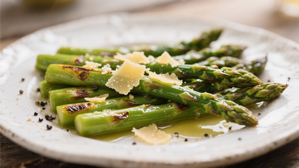 roasted asparagus with parmesan