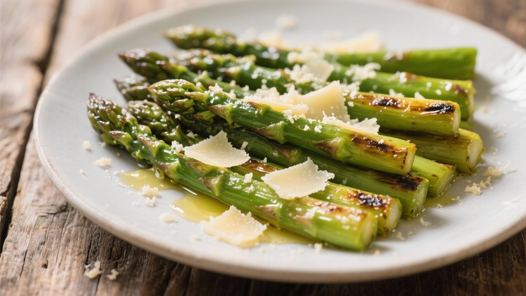 roasted asparagus with parmesan