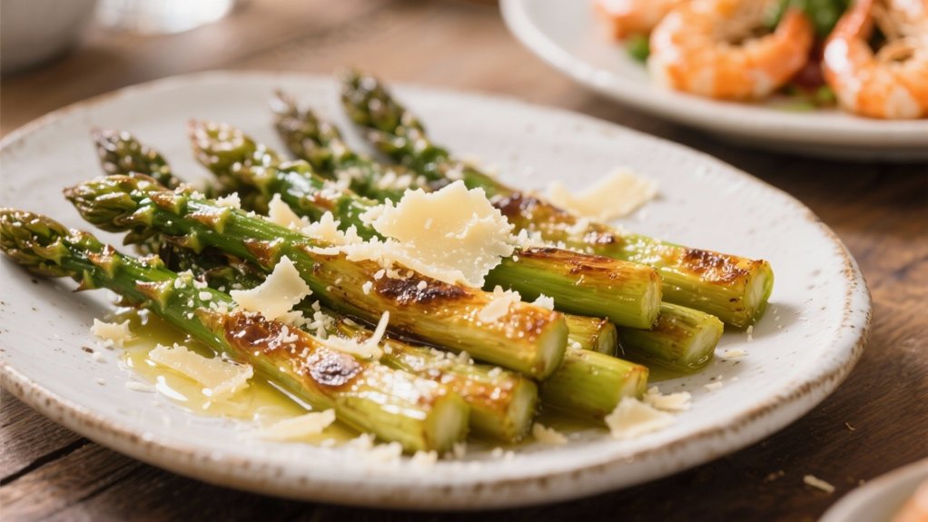 roasted asparagus with parmesan