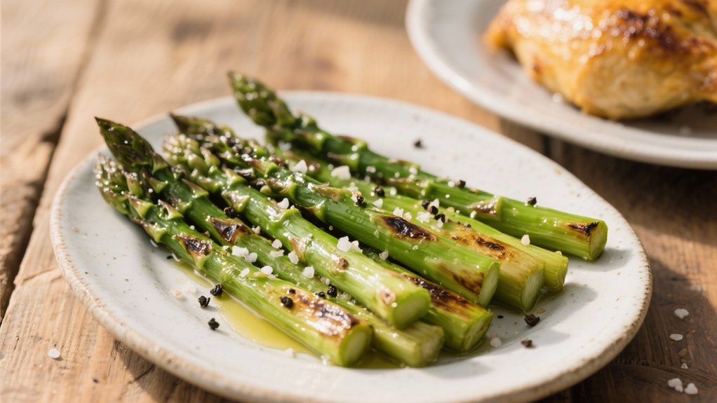 roasted asparagus with seasoning