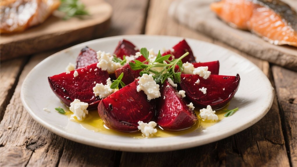 roasted beets and goat cheese