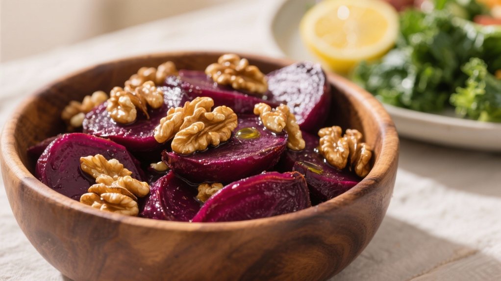 roasted beets and walnuts