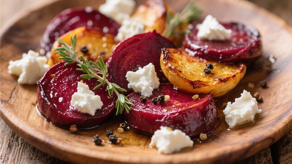 roasted beets with goat cheese