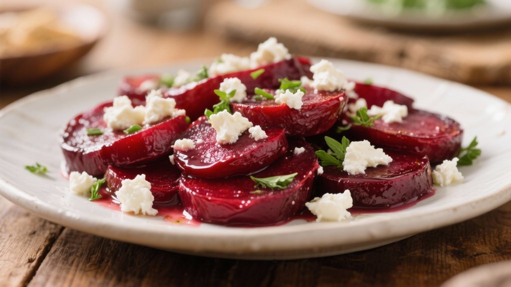 roasted beets with goat cheese