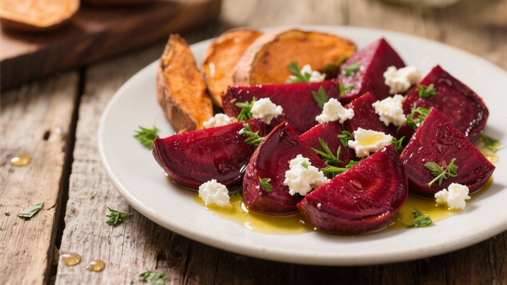 roasted beets with goat cheese