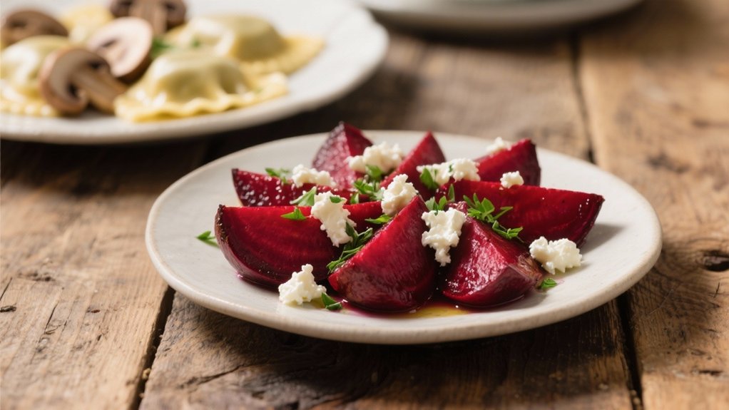 roasted beets with goat cheese