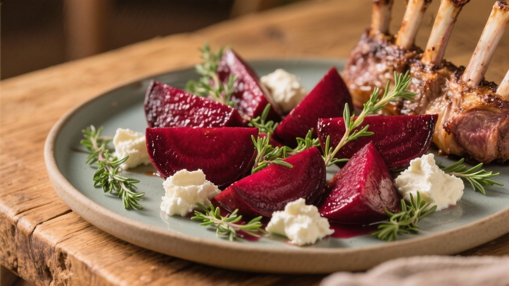 roasted beets with goat cheese