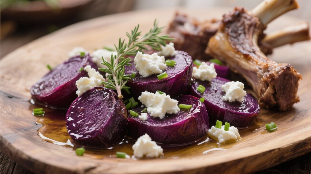 roasted beets with goat cheese