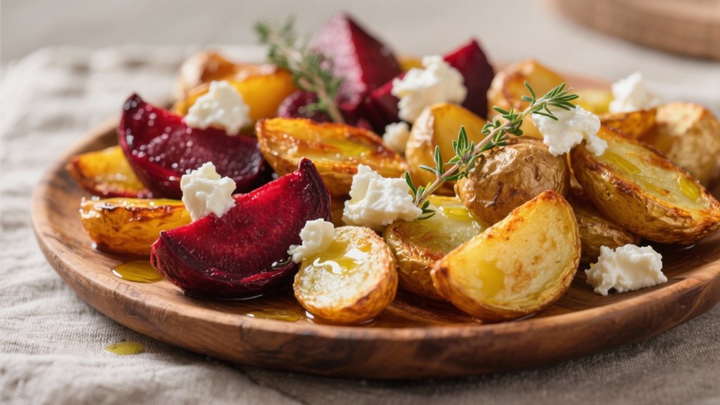 roasted beets with goat cheese