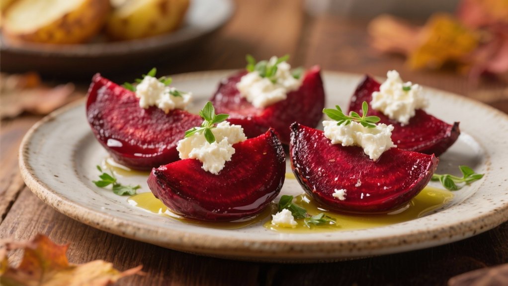 roasted beets with goat cheese