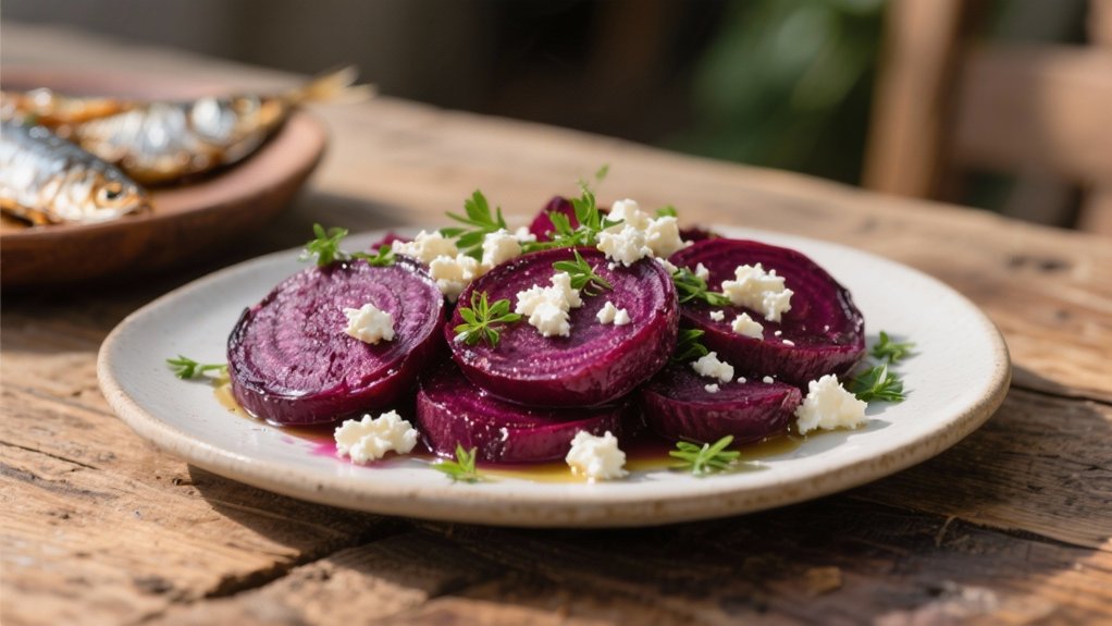 roasted beets with goat cheese