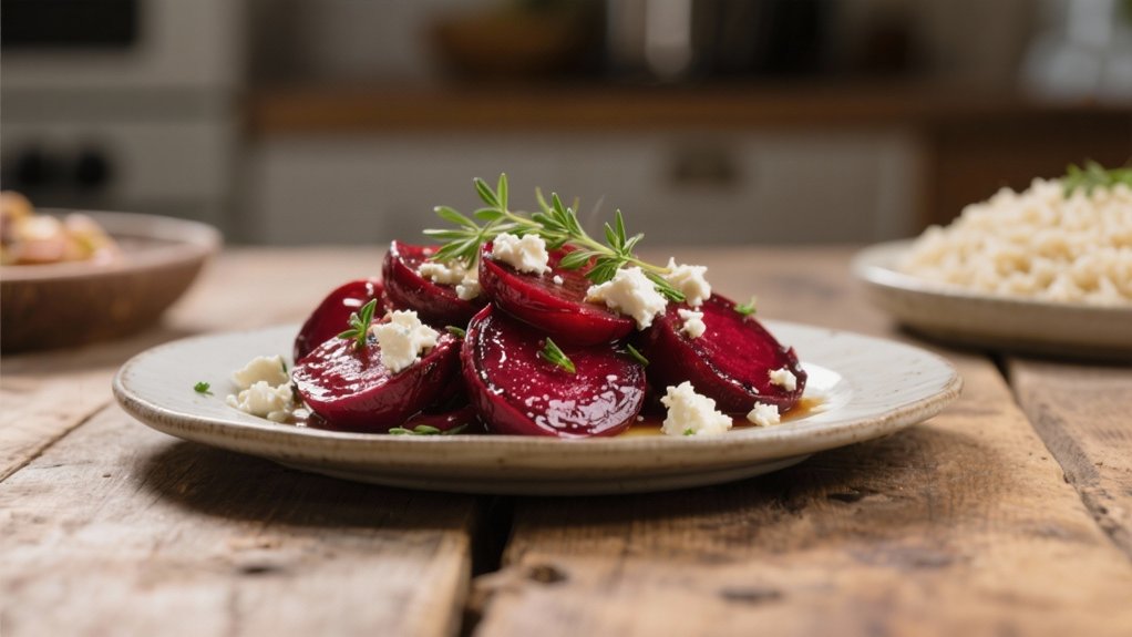 roasted beets with goat cheese