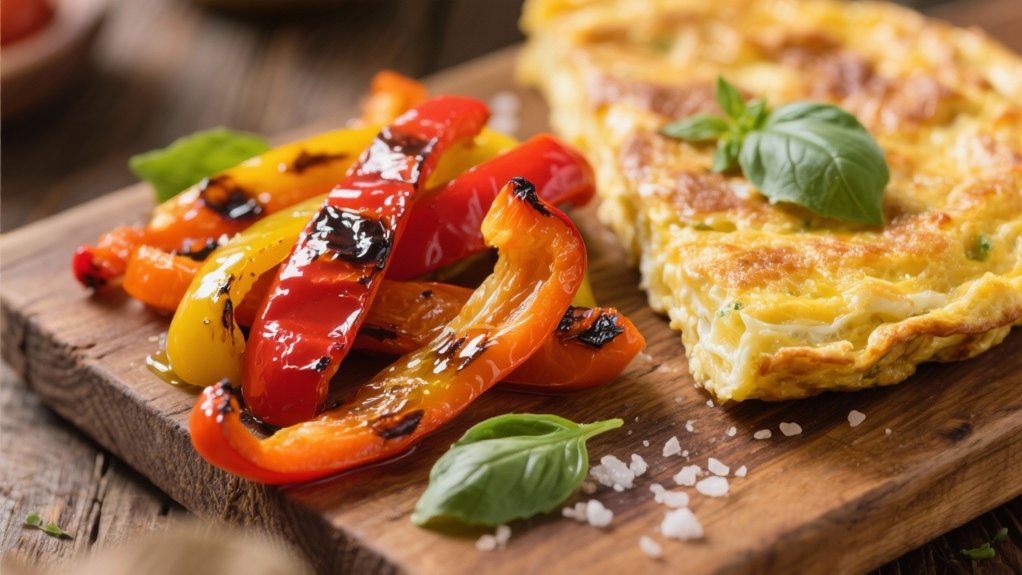 roasted bell peppers frittata