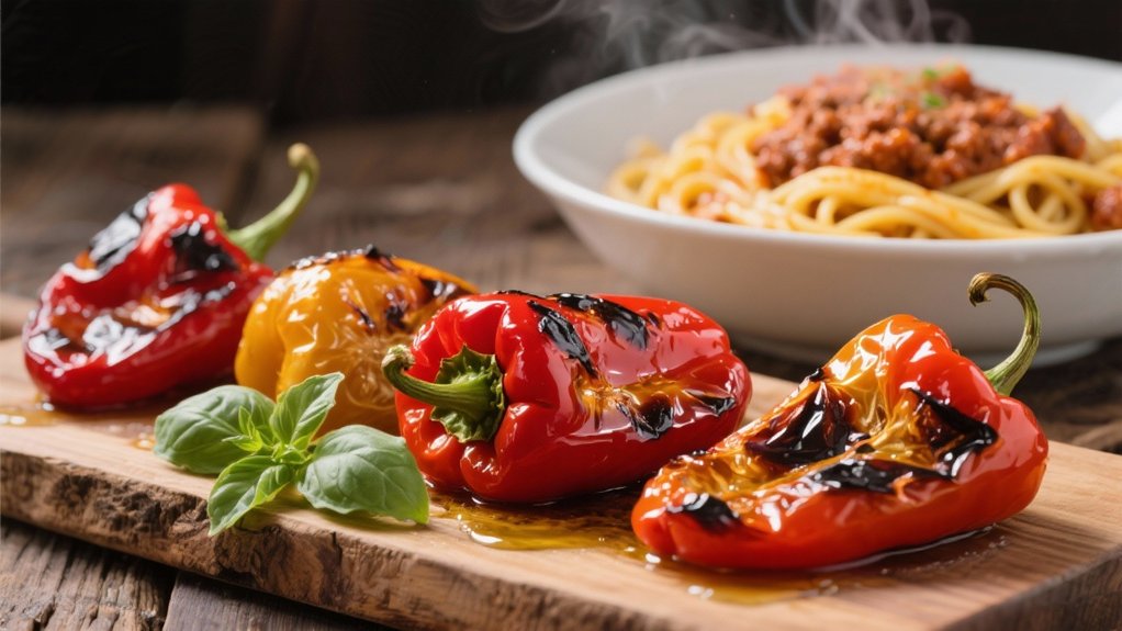 roasted bell peppers shine